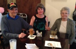 Author Karen Buley with parents, Dan and Kay Antonietti, at Headframe Spirits