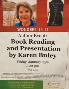 Karen Buley book reading at Touchmark on Saddle Drive